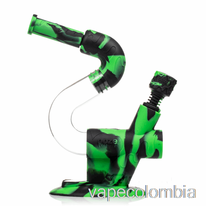 Vape Kit Completo Ooze Swerve Pipa De Agua De Silicona Camaleón (negro/verde)
